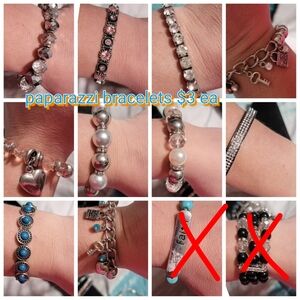 Paparazzi Silver and Blue Bracelet Collection